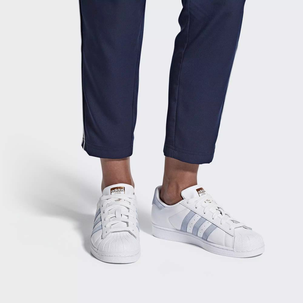Adidas Superstar Tenis Blancos Para Mujer (MX-37229)